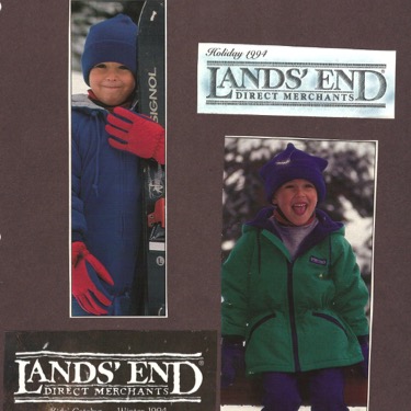 WORK: Image talent - Holiday catalog, Winter 1994 (print) | CLIENT: Marbles Kids Talent / Land's End Merchants