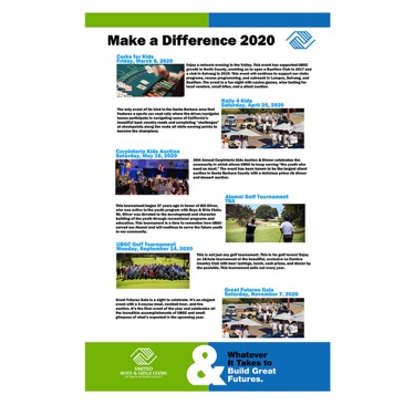 WORK: Board Event Flyer (Vector, Illustrator) (2020) | CLIENT: United Boys & Girls Clubs of Santa Barbara County